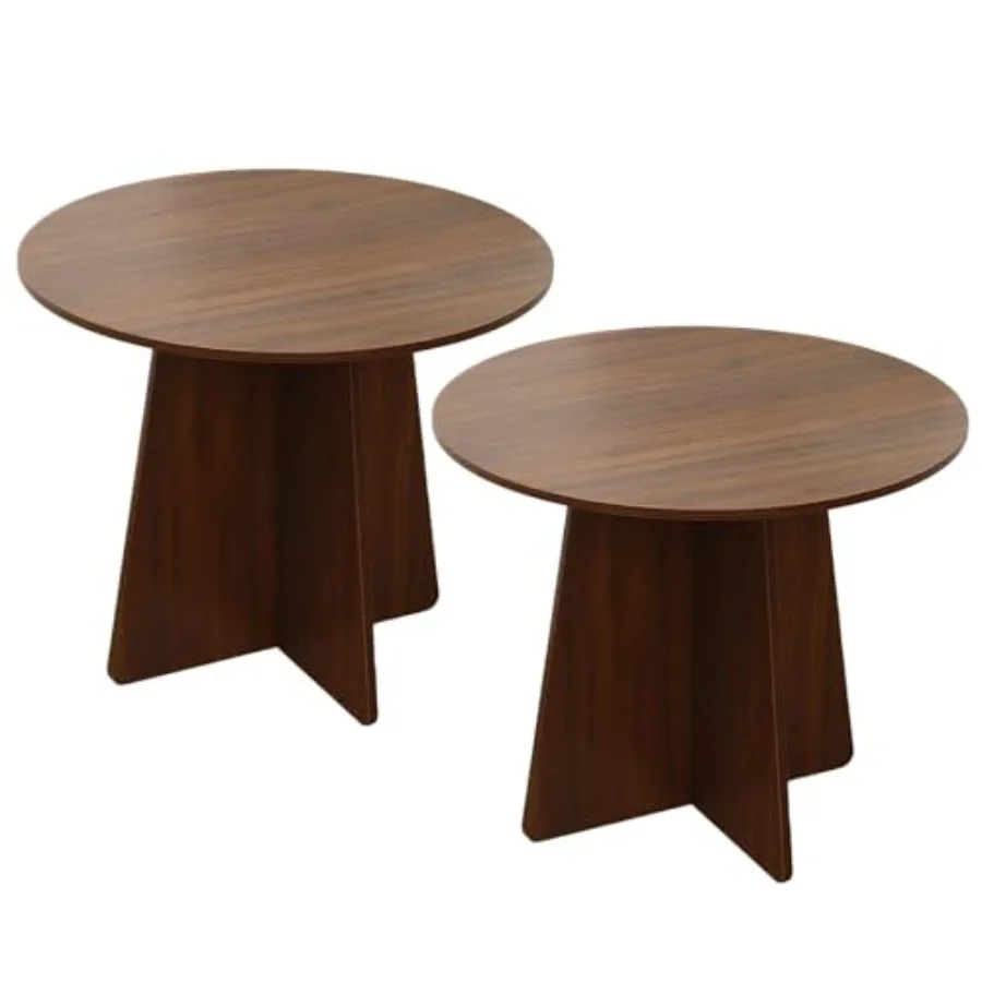 Small Round Coffee Table - 2PCS Wooden Side Table for Living Room, Bedroom, Office, Corner, or Bedside; Rustic Walnut; Space-Sa
Small Round Coffee Table - 2PCS Wooden Side Table for Living Room, Bedroom, Office, Corner, or Bedside; Rustic Walnut; Space-Sa