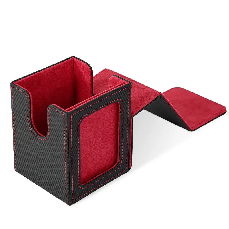 Card Deck Box with CCG Display Window, Patented Design Card Deck Case Holds 100+ Double-Sleeved Cards, PU Leather Cards Storage
Card Deck Box with CCG Display Window, Patented Design Card Deck Case Holds 100+ Double-Sleeved Cards, PU Leather Cards Storage