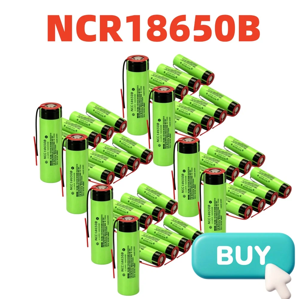 NEW NCR18650B 3.7v 3400mAh 18650 Lithium-ion Rechargeable Battery Welding Silicone Cable DIY
NEW NCR18650B 3.7v 3400mAh 18650 Lithium-ion Rechargeable Battery Welding Silicone Cable DIY
