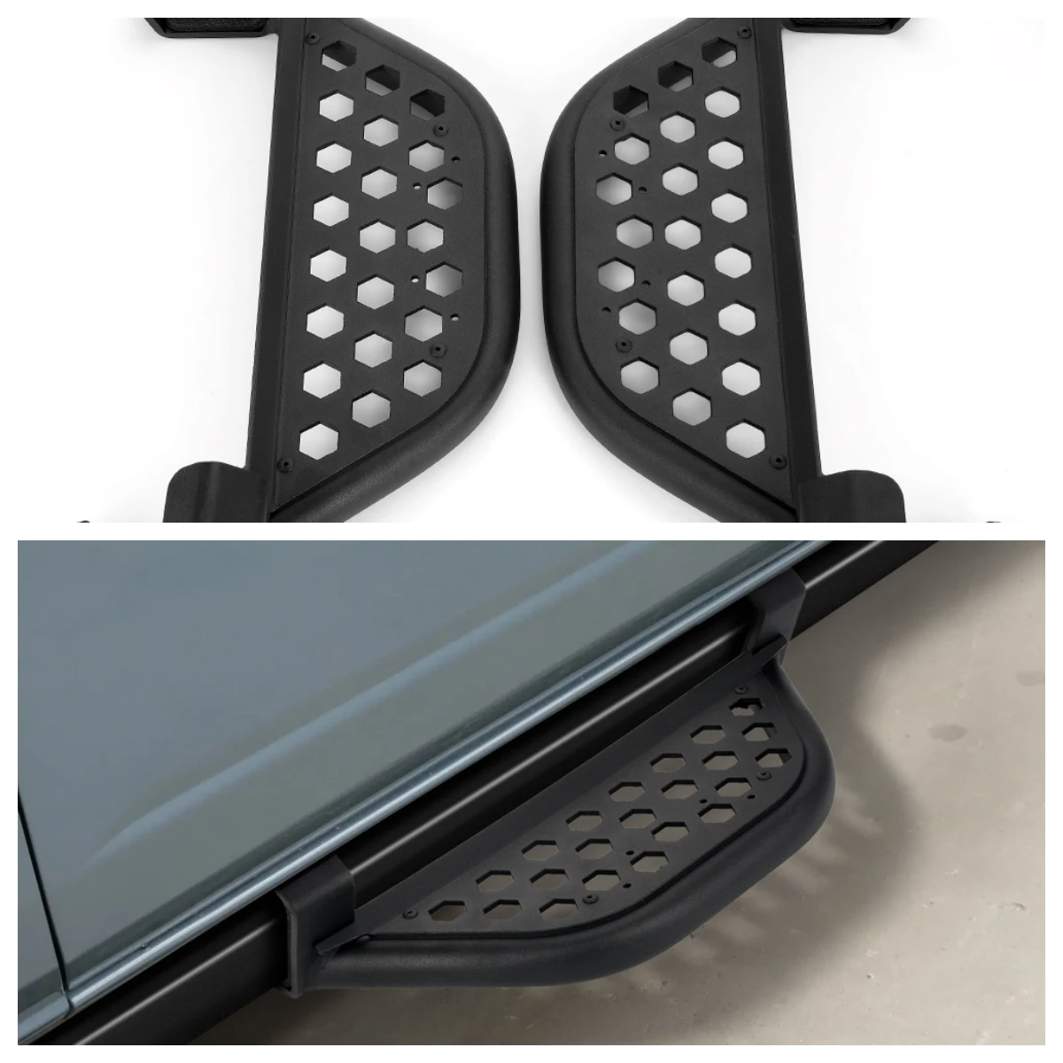2Pcs Car Side Steps Non-Slip Auto Front Rear Door Steps for Ford Bronco 21-23+ w/rockrails 2/4-Door Models TBS012
2Pcs Car Side Steps Non-Slip Auto Front Rear Door Steps for Ford Bronco 21-23+ w/rockrails 2/4-Door Models TBS012