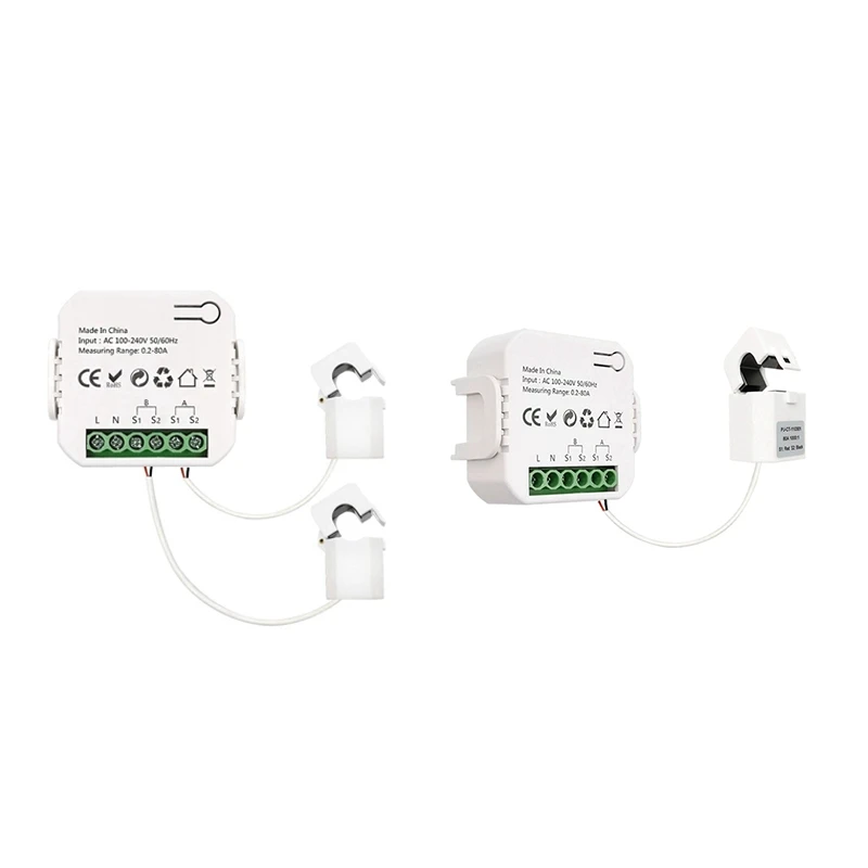 Smart-Zigbee Wi-Fi счетчик энергии двунаправленный с датчиком тока с зажимом Tuya Smart App Monitor Power 80A 240V
Smart-Zigbee Wi-Fi счетчик энергии двунаправленный с датчиком тока с зажимом Tuya Smart App Monitor Power 80A 240V