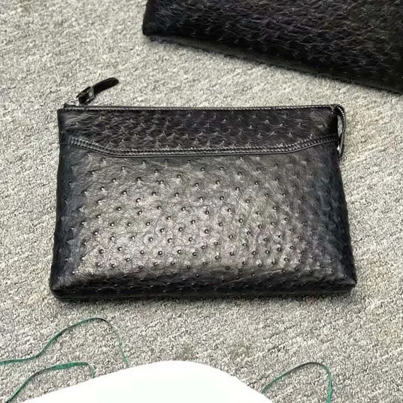 xinepiju men clutch bag Ostrich leather male clutch rostrich leather black Fashion leisure business
xinepiju men clutch bag Ostrich leather male clutch rostrich leather black Fashion leisure business