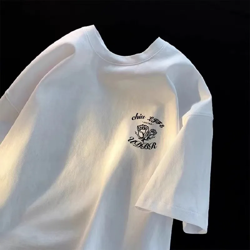 Motorcycle 2025 new rose creative simple and versatile T-shirt fashionable men and women couple loose casual top
Motorcycle 2025 new rose creative simple and versatile T-shirt fashionable men and women couple loose casual top
