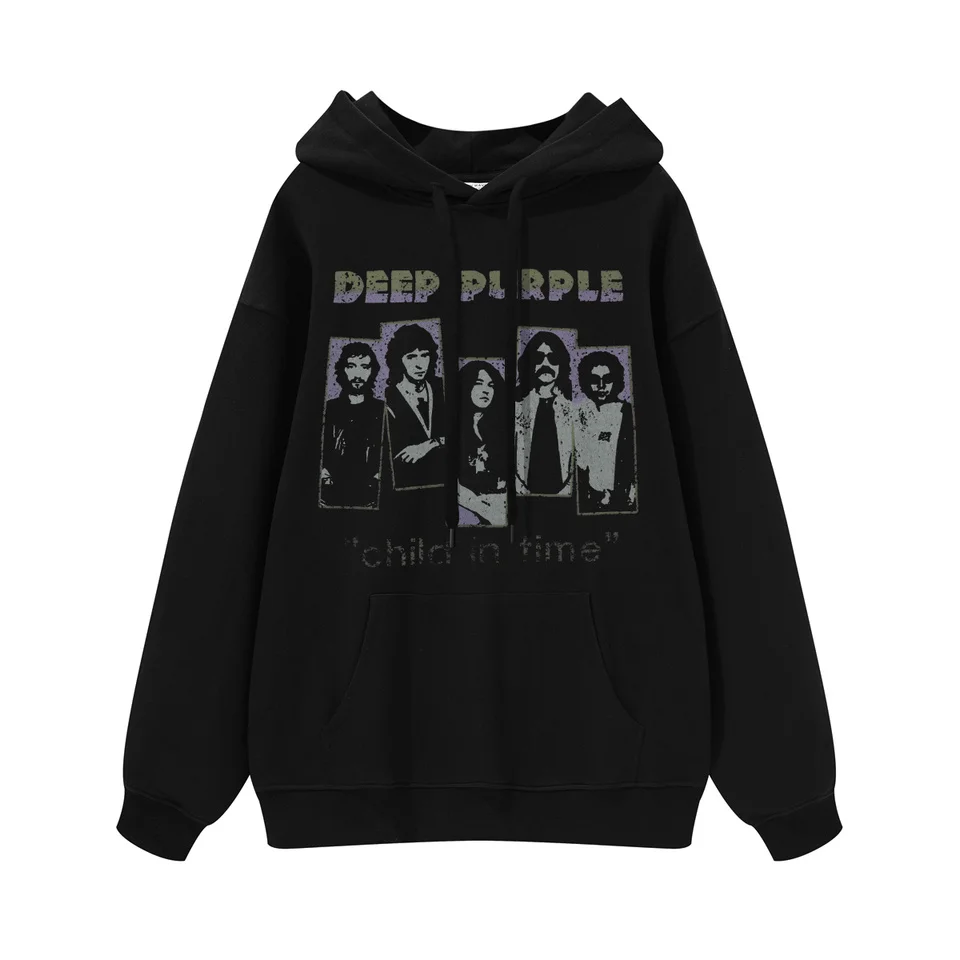 2026 Deep Purple - American Street Style Men's and Women's Black Hooded Crewneck Sweatshirt
2026 Deep Purple - American Street Style Men's and Women's Black Hooded Crewneck Sweatshirt