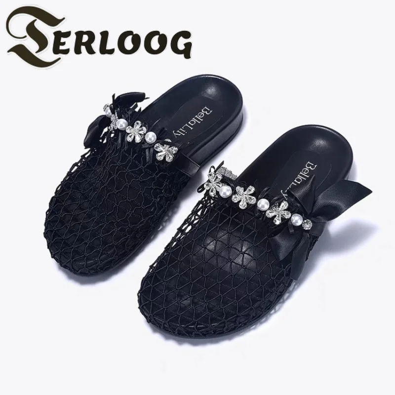 Crystal Pearl Women Flats Slippers Bow Mesh Mules Shoes 2025 Luxury New Summer Sandals Casual Slingback Woman Sport Shoes Mujer
Crystal Pearl Women Flats Slippers Bow Mesh Mules Shoes 2025 Luxury New Summer Sandals Casual Slingback Woman Sport Shoes Mujer