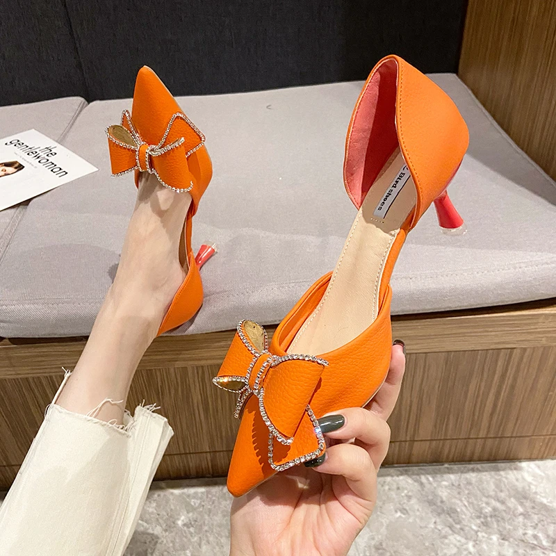 Rhinestone Diamond Butterfly-Knot Bling Women's Shoes Spring Summer Stiletto High-Heels Pumps Wedding Party Pointed Toe Sandals
Rhinestone Diamond Butterfly-Knot Bling Women's Shoes Spring Summer Stiletto High-Heels Pumps Wedding Party Pointed Toe Sandals