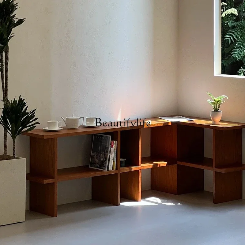 Medieval corner bookshelf floor shelf small apartment living room wall decoration
Medieval corner bookshelf floor shelf small apartment living room wall decoration