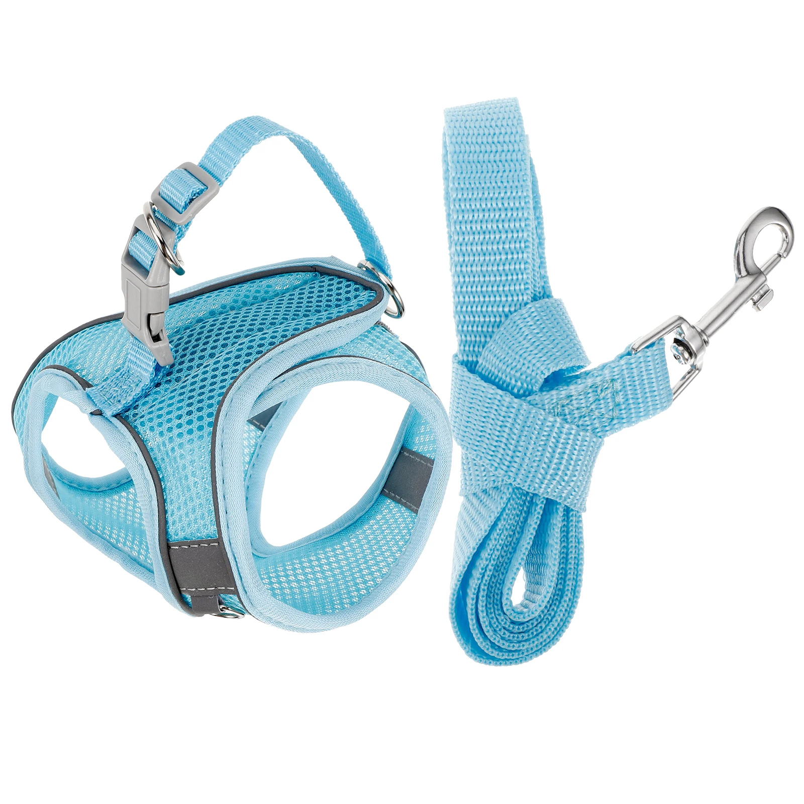 1 set Reflective Dog Harness Pet Leash Set Blue Grey S Size Breathable Mesh Summer Walking Durable Cute Design Dog Collars
1 set Reflective Dog Harness Pet Leash Set Blue Grey S Size Breathable Mesh Summer Walking Durable Cute Design Dog Collars