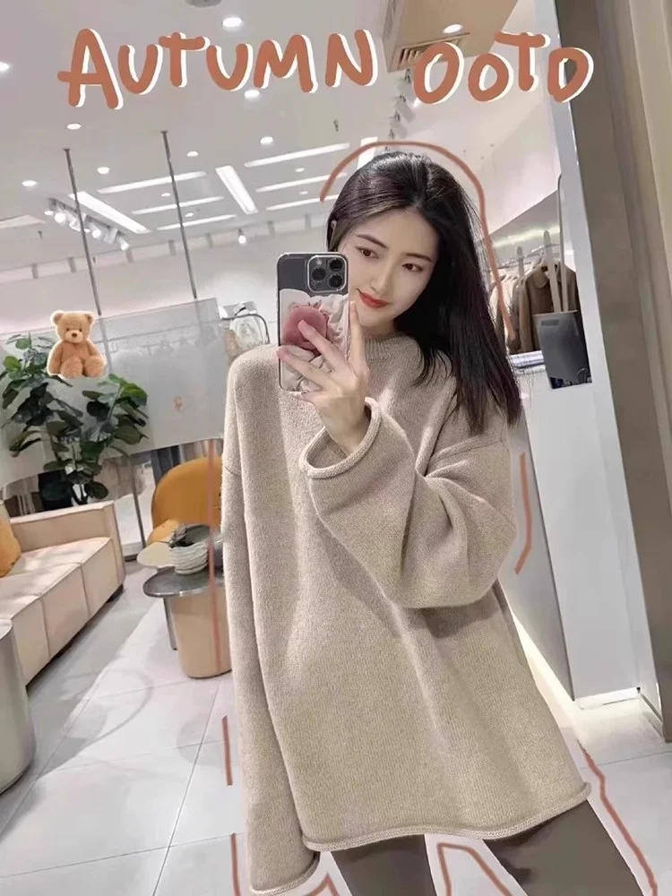 2024 New Women's Thiened Mid-Length Knitted Sweater Autumn Winter Warm Fing Commute Sle Loose Fit round Ne Top
2024 New Women's Thiened Mid-Length Knitted Sweater Autumn Winter Warm Fing Commute Sle Loose Fit round Ne Top