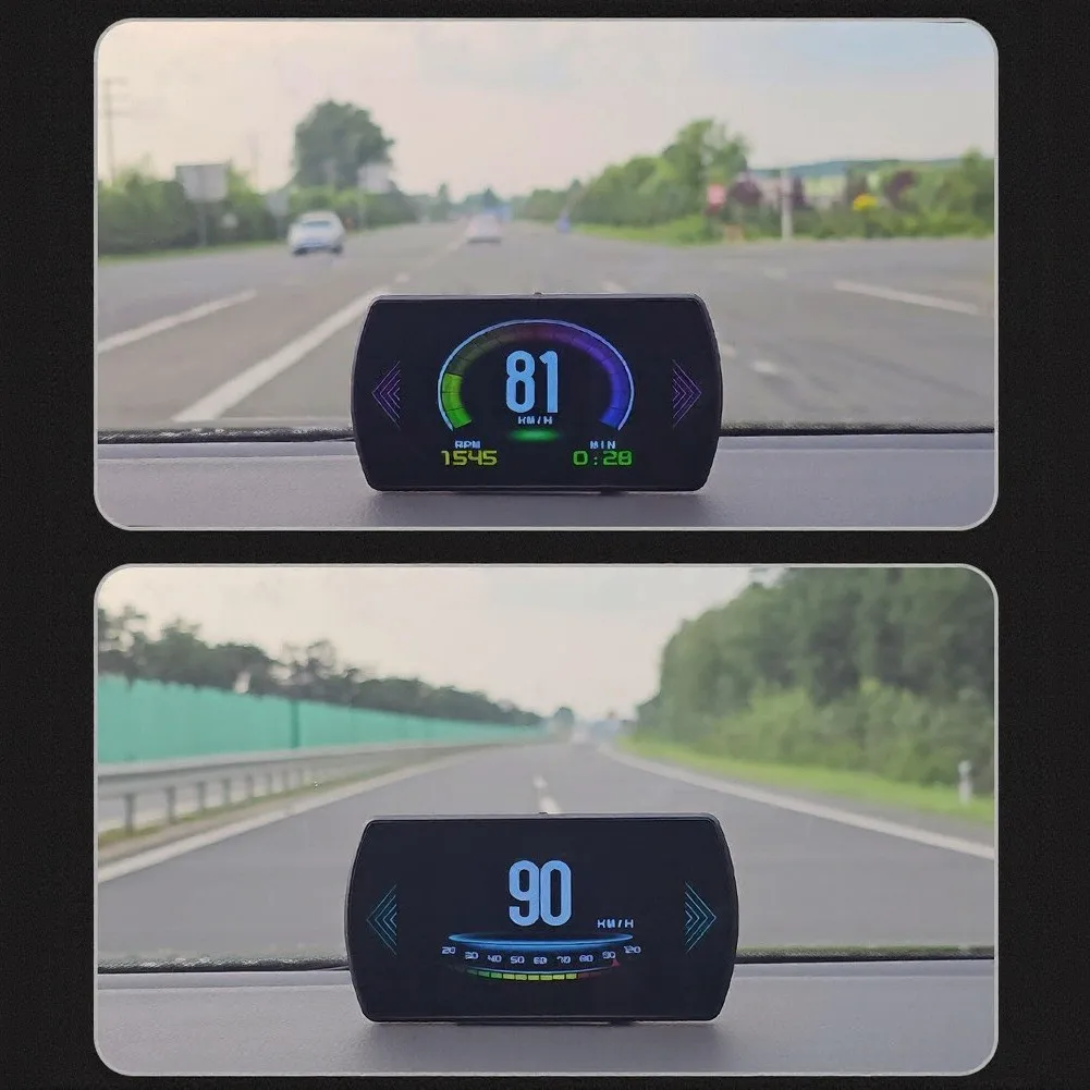 Automotive Digital HUD Display OBD2 Connected Speed RPM Voltage Water Temp Fuel Usage Driving Total Mileage Monitoring
Automotive Digital HUD Display OBD2 Connected Speed RPM Voltage Water Temp Fuel Usage Driving Total Mileage Monitoring