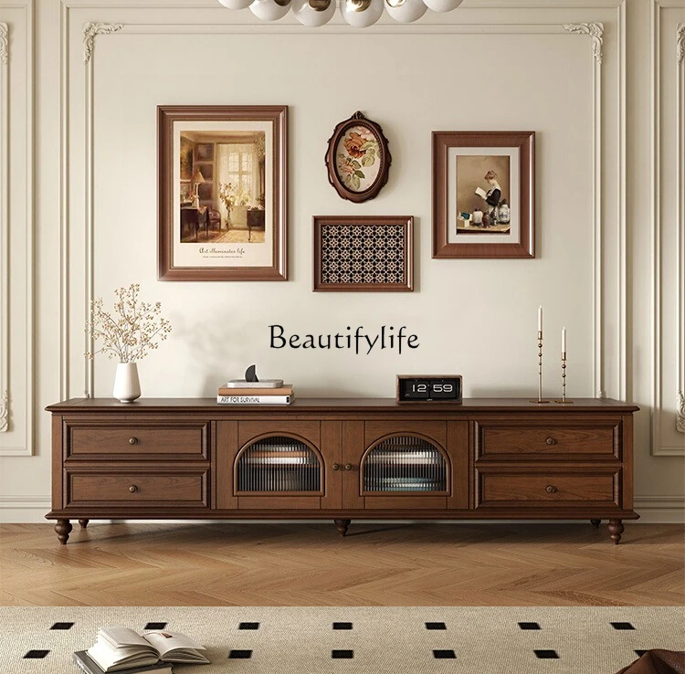 American solid wood high cabinet light luxury high sense retro walnut antique furniture
American solid wood high cabinet light luxury high sense retro walnut antique furniture