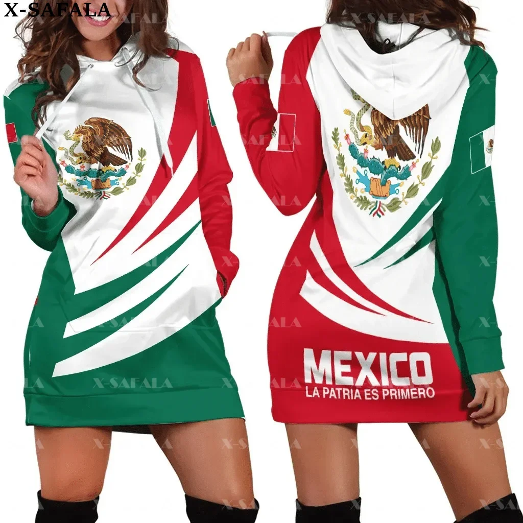 Mexico Emblem Country Flag New Harajuku Novelty 3D Print Autumn Hoodie Dress Women Casual Wear Long Sleeve Hooded Dress-1
Mexico Emblem Country Flag New Harajuku Novelty 3D Print Autumn Hoodie Dress Women Casual Wear Long Sleeve Hooded Dress-1