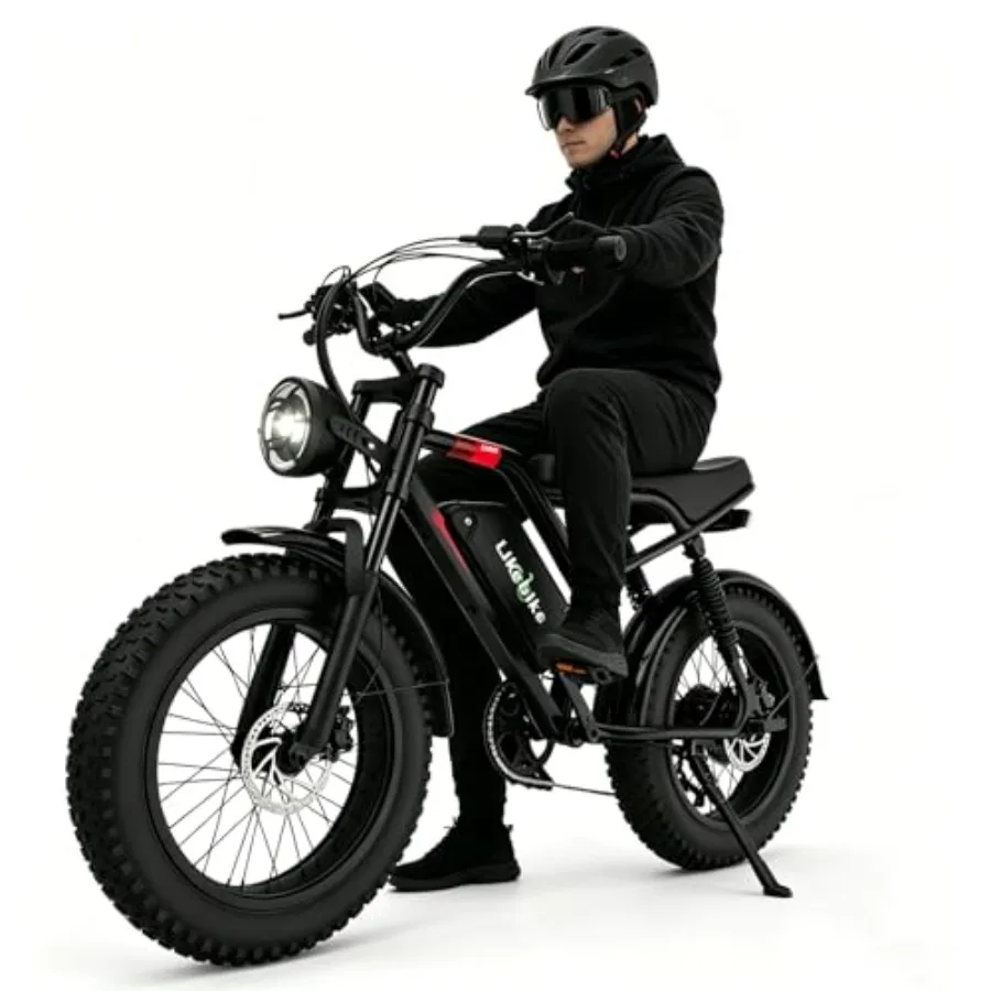 Electric mountain bike for adults: 3000W/2000W/1500W, 40MPH, 20 fat tire, 48V removable battery, 7-speed full suspension, black
Electric mountain bike for adults: 3000W/2000W/1500W, 40MPH, 20 fat tire, 48V removable battery, 7-speed full suspension, black