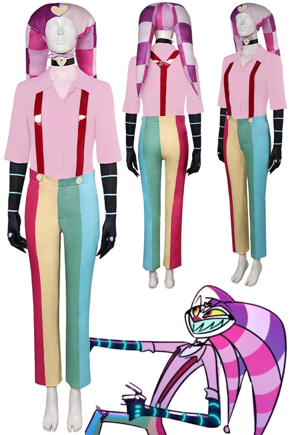 Fantasia Fizzarolli Cosplay Rose Purple Clothing Cartoon TV Evil Leader Boss Disfraz Costume Halloween Carnival Party Cloth
Fantasia Fizzarolli Cosplay Rose Purple Clothing Cartoon TV Evil Leader Boss Disfraz Costume Halloween Carnival Party Cloth