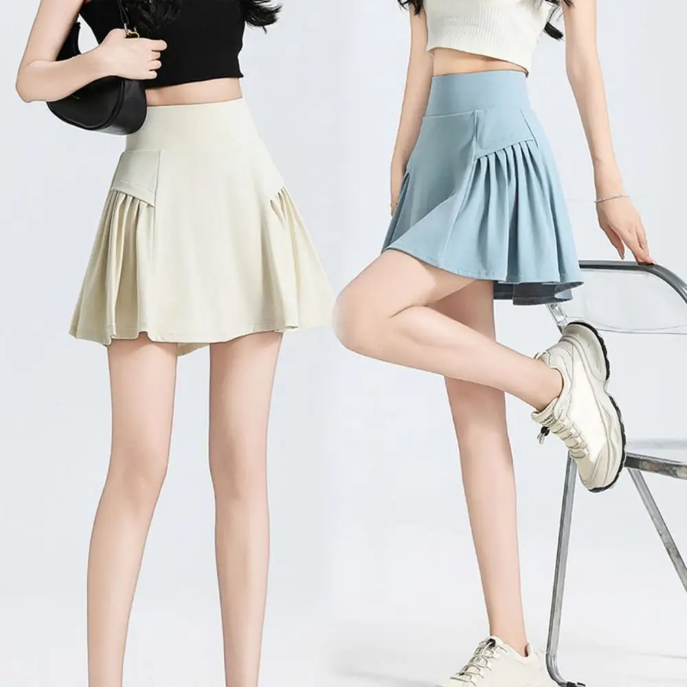 Breathable High Waist Pleated Skirt Anti-glare Solid Color Sports Pants Skirt Fitness Clothes Fake Two Pieces
Breathable High Waist Pleated Skirt Anti-glare Solid Color Sports Pants Skirt Fitness Clothes Fake Two Pieces