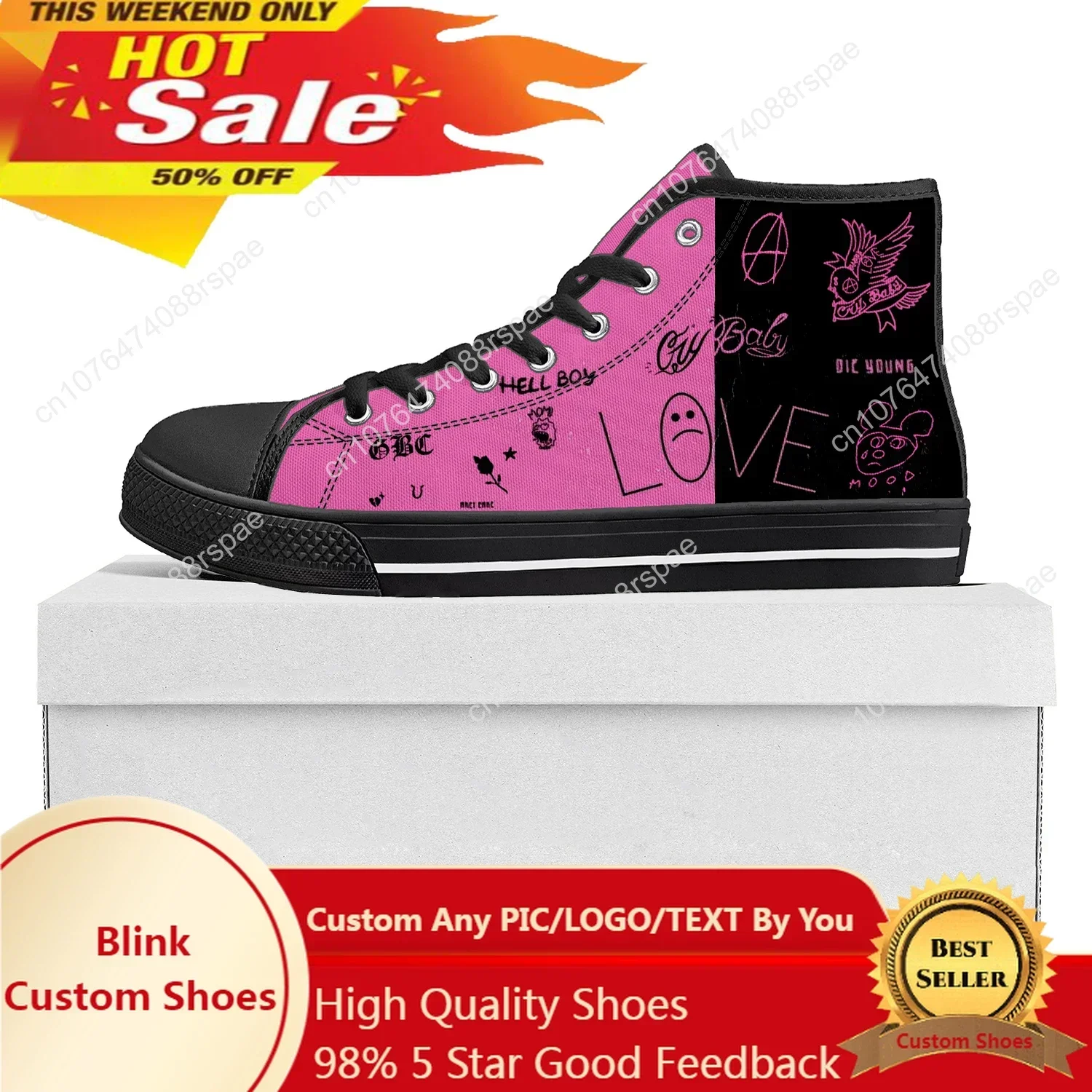 Hot Hip Hop Rapper Lil Peep High Top High Quality Sneakers Mens Womens Teenager Canvas Sneaker Casual Couple Shoes
Hot Hip Hop Rapper Lil Peep High Top High Quality Sneakers Mens Womens Teenager Canvas Sneaker Casual Couple Shoes
