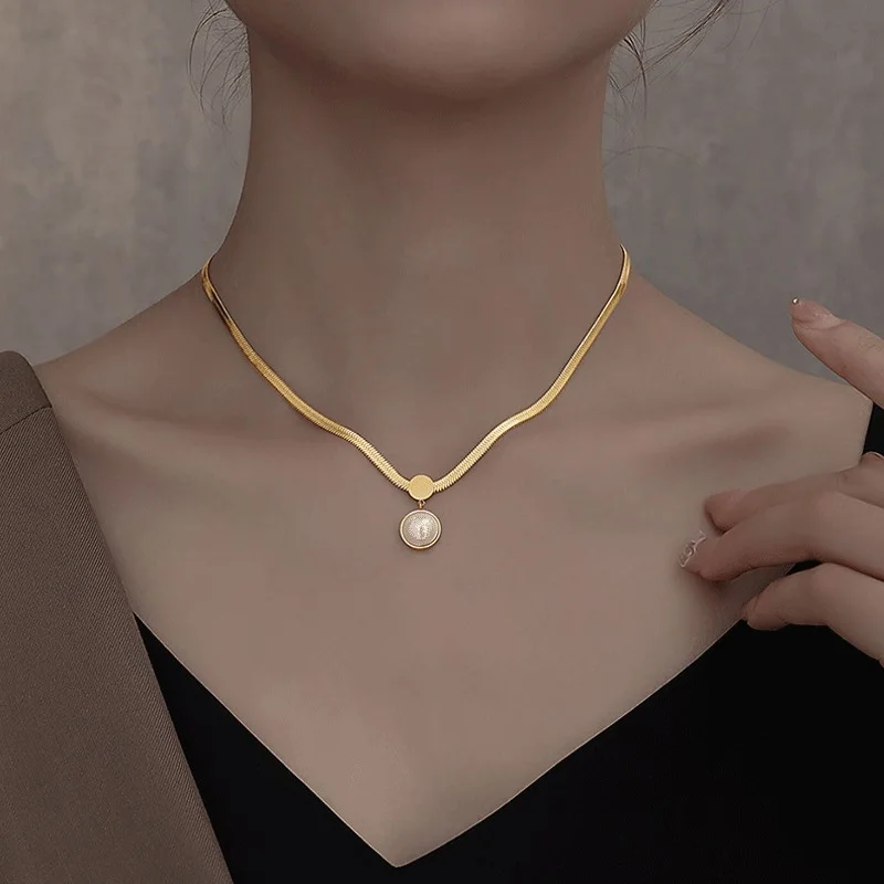 316L Stainless Steel New Fashion Upscale Jewelry Minimalism Pearl Charms Snake Bone Chain Choker Necklaces & Pendants For Women
316L Stainless Steel New Fashion Upscale Jewelry Minimalism Pearl Charms Snake Bone Chain Choker Necklaces & Pendants For Women
