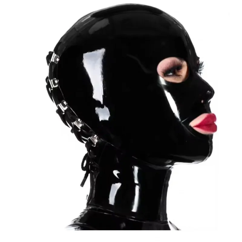 customized Latex Hood Mask Holiday Rubber Full Face Mask Black with Lace up fastening Zip Handmade
customized Latex Hood Mask Holiday Rubber Full Face Mask Black with Lace up fastening Zip Handmade