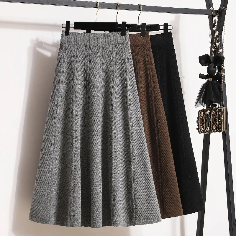 plus Size Women's Knitted A-Line Skirt High Waist Flared Hem Versatile Fashionable Autumn Winter Thickened Mid-Length Skirt
plus Size Women's Knitted A-Line Skirt High Waist Flared Hem Versatile Fashionable Autumn Winter Thickened Mid-Length Skirt