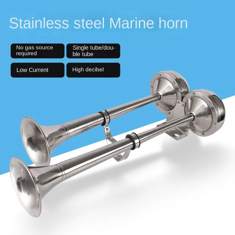Marine Electric Whistle Horn Ship Cruise Ship Stainless Steel Single Double Tube 12v24v Electric Flute Electric Horn AFI High
Marine Electric Whistle Horn Ship Cruise Ship Stainless Steel Single Double Tube 12v24v Electric Flute Electric Horn AFI High