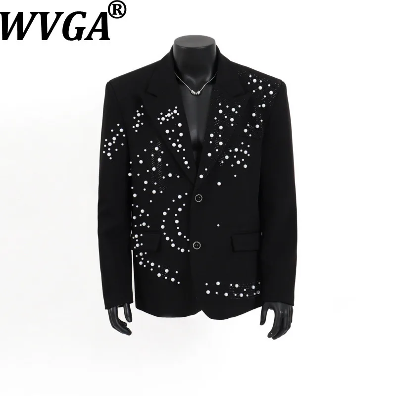 Мужской пиджак WVGA: Новинка сезона Весна-Осень, роскошный, модный, темный, с жемчужным декором, нишевый, шикарный, повседневный, дизайнерский, с бриллиантовым узором, W21003
Мужской пиджак WVGA: Новинка сезона Весна-Осень, роскошный, модный, темный, с жемчужным декором, нишевый, шикарный, повседневный, дизайнерский, с бриллиантовым узором, W21003