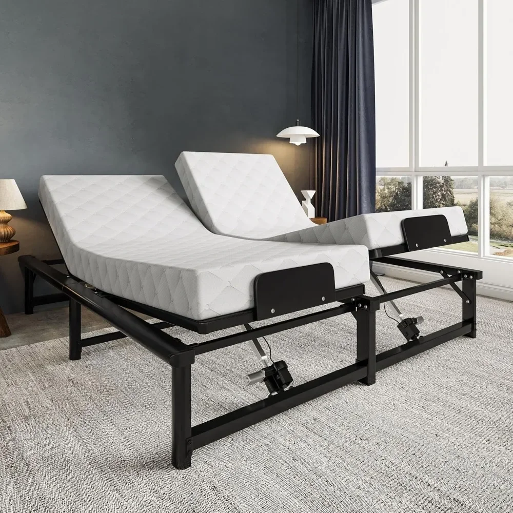 King Adjustable Bed Frame, Electric Bed Base with Quiet Motor, Independent Head and Foot Incline
King Adjustable Bed Frame, Electric Bed Base with Quiet Motor, Independent Head and Foot Incline