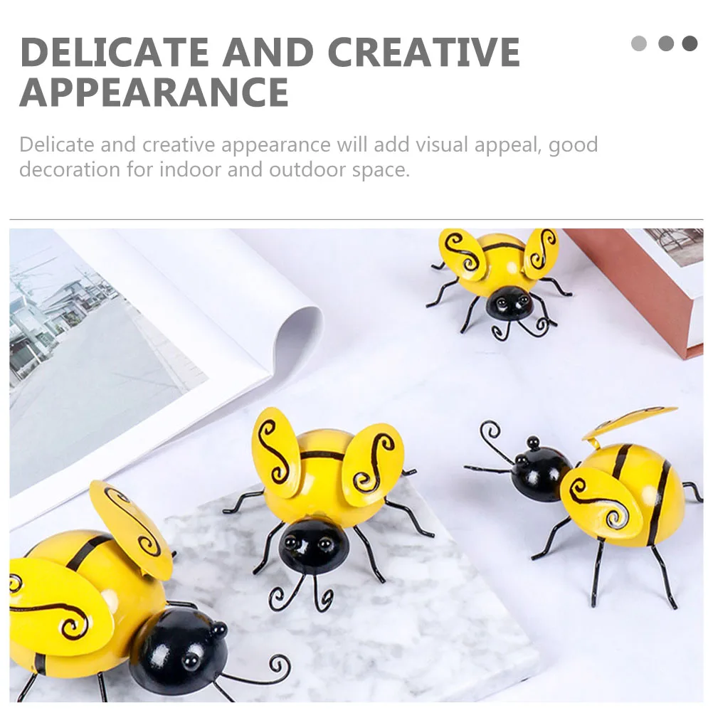 4pcs Iron Bee Ornament Durable Safe Long Use Delicate Appearance Visual Appeal Decor Gardening Flavor
4pcs Iron Bee Ornament Durable Safe Long Use Delicate Appearance Visual Appeal Decor Gardening Flavor