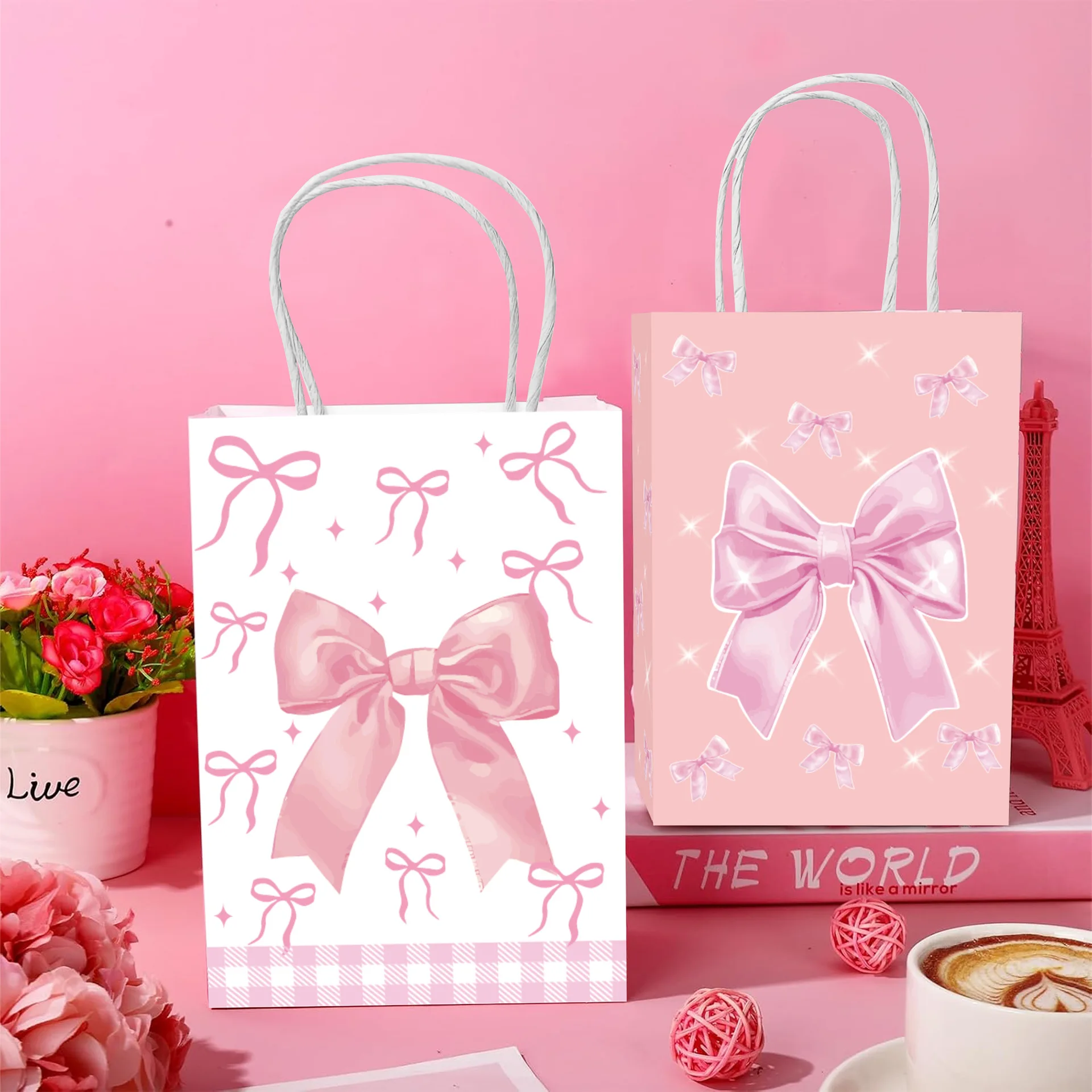 10PC Pink Bow Theme Paper Bag Party Supplies Birthday Decorations Candy Biscuit Gift Handbag Bow Girls Birthday Party Decoration
10PC Pink Bow Theme Paper Bag Party Supplies Birthday Decorations Candy Biscuit Gift Handbag Bow Girls Birthday Party Decoration
