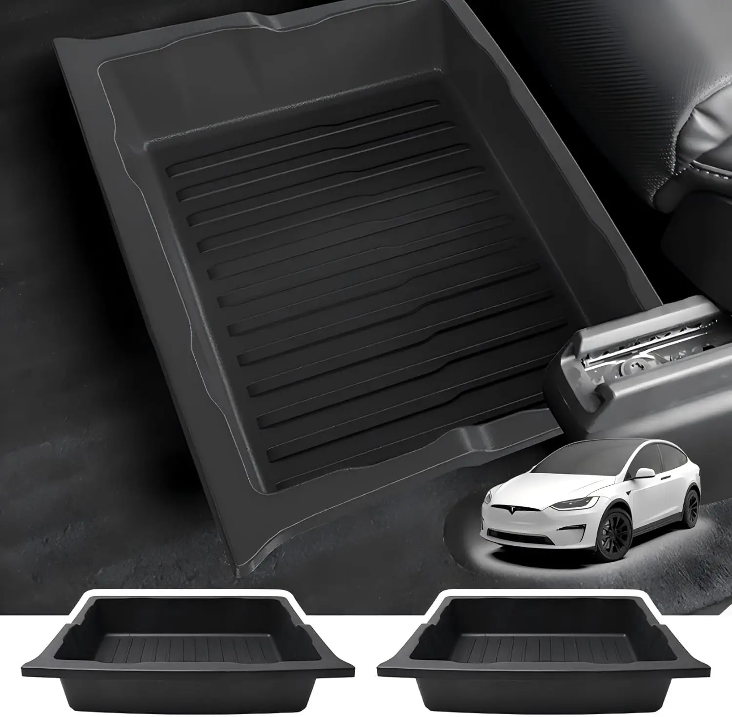 2-Pack Waterproof Under-Seat Storage Organizer for Tesla Model X 2017-2024, TPE Material Trash Bin Accessory
2-Pack Waterproof Under-Seat Storage Organizer for Tesla Model X 2017-2024, TPE Material Trash Bin Accessory