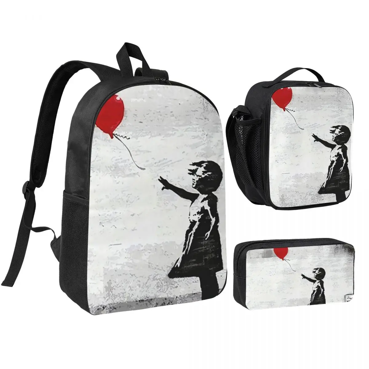 Banksy Street Pop Art Square Backpack Student BookBag School Bag Shoulder Bags 3ps Insulated Lunch Bag Pencil Case
Banksy Street Pop Art Square Backpack Student BookBag School Bag Shoulder Bags 3ps Insulated Lunch Bag Pencil Case