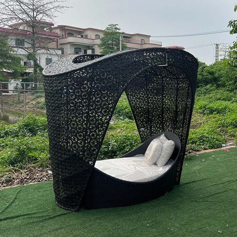Outdoor creative simple large round bed garden hotel courtyard rattan round bed leisure birdcage lounger pool beach bed
Outdoor creative simple large round bed garden hotel courtyard rattan round bed leisure birdcage lounger pool beach bed