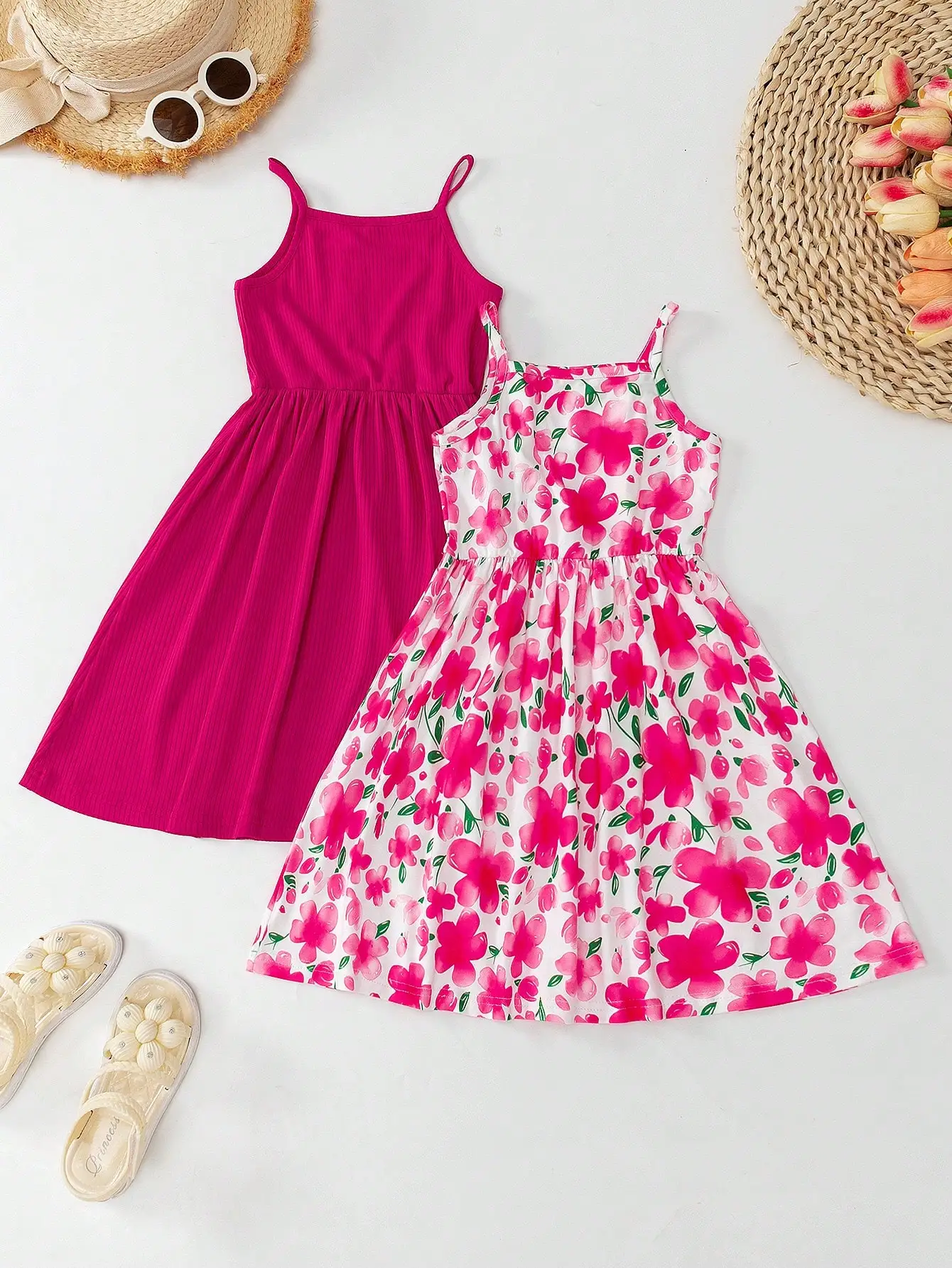 2pcs Set Floral Print Sleeveless Summer Dress for Women
2pcs Set Floral Print Sleeveless Summer Dress for Women