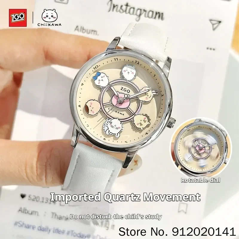 ZGO Chiikawa Quartz Watch Rotating Carousel Dial White Leather Strap Clear Time Reading Decorative Daily Casual Wear For Women
ZGO Chiikawa Quartz Watch Rotating Carousel Dial White Leather Strap Clear Time Reading Decorative Daily Casual Wear For Women