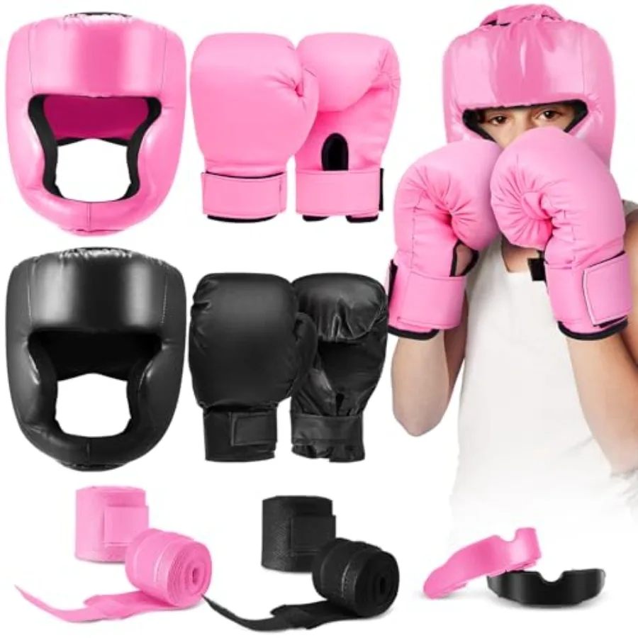 12 Pcs Boxing Equipment Set for Beginners Ages 6-18 Years Including Boxing Helmet and Gloves Hand Wraps Sport Mouthguards Taekw
12 Pcs Boxing Equipment Set for Beginners Ages 6-18 Years Including Boxing Helmet and Gloves Hand Wraps Sport Mouthguards Taekw