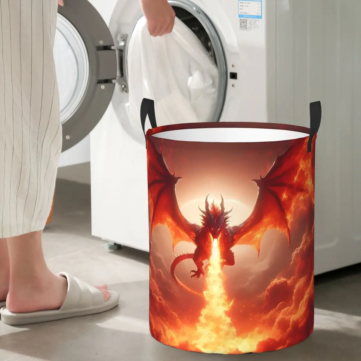 Dragon In The Fire Foldable Laundry Baskets Dirty Clothes Toys Storage Basket Home Organizer Box
Dragon In The Fire Foldable Laundry Baskets Dirty Clothes Toys Storage Basket Home Organizer Box