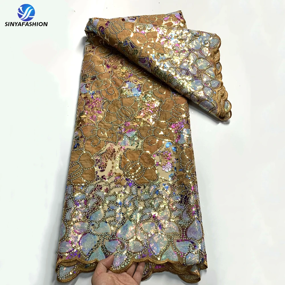 Sinya African Colorful 3D Sequins Lace Fabric 2024 High Quality French Net Lace Nigerian Embroidery Luxury Bridal Wedding Fabric
Sinya African Colorful 3D Sequins Lace Fabric 2024 High Quality French Net Lace Nigerian Embroidery Luxury Bridal Wedding Fabric