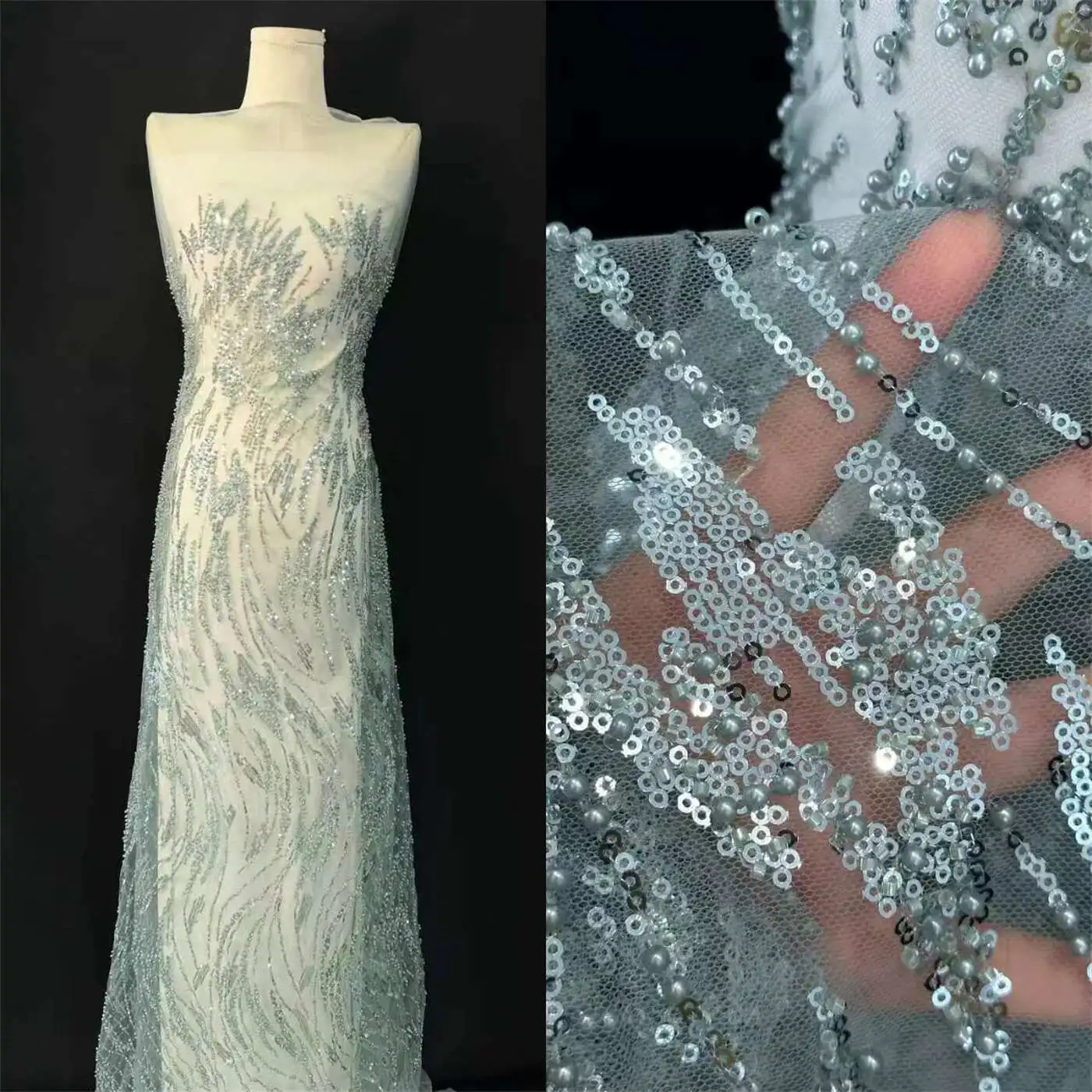 2025 High Quality New Arrival Beads African Handmade Beaded Lace Fabric Nigerian Sequins Beads Lace Fabric Women Wedding Dress
2025 High Quality New Arrival Beads African Handmade Beaded Lace Fabric Nigerian Sequins Beads Lace Fabric Women Wedding Dress