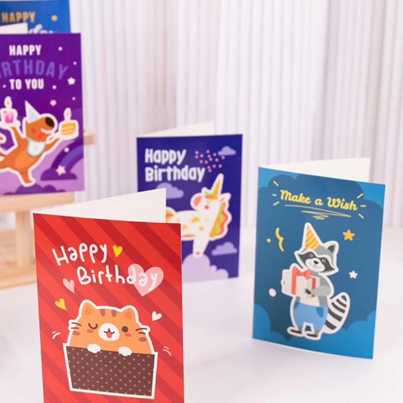 Animals Cartoon Stickers Cards Birthday Greeting Card Cute Creative Blessing Card Birthday Gifts Kids Party Invitation Postcard
Animals Cartoon Stickers Cards Birthday Greeting Card Cute Creative Blessing Card Birthday Gifts Kids Party Invitation Postcard