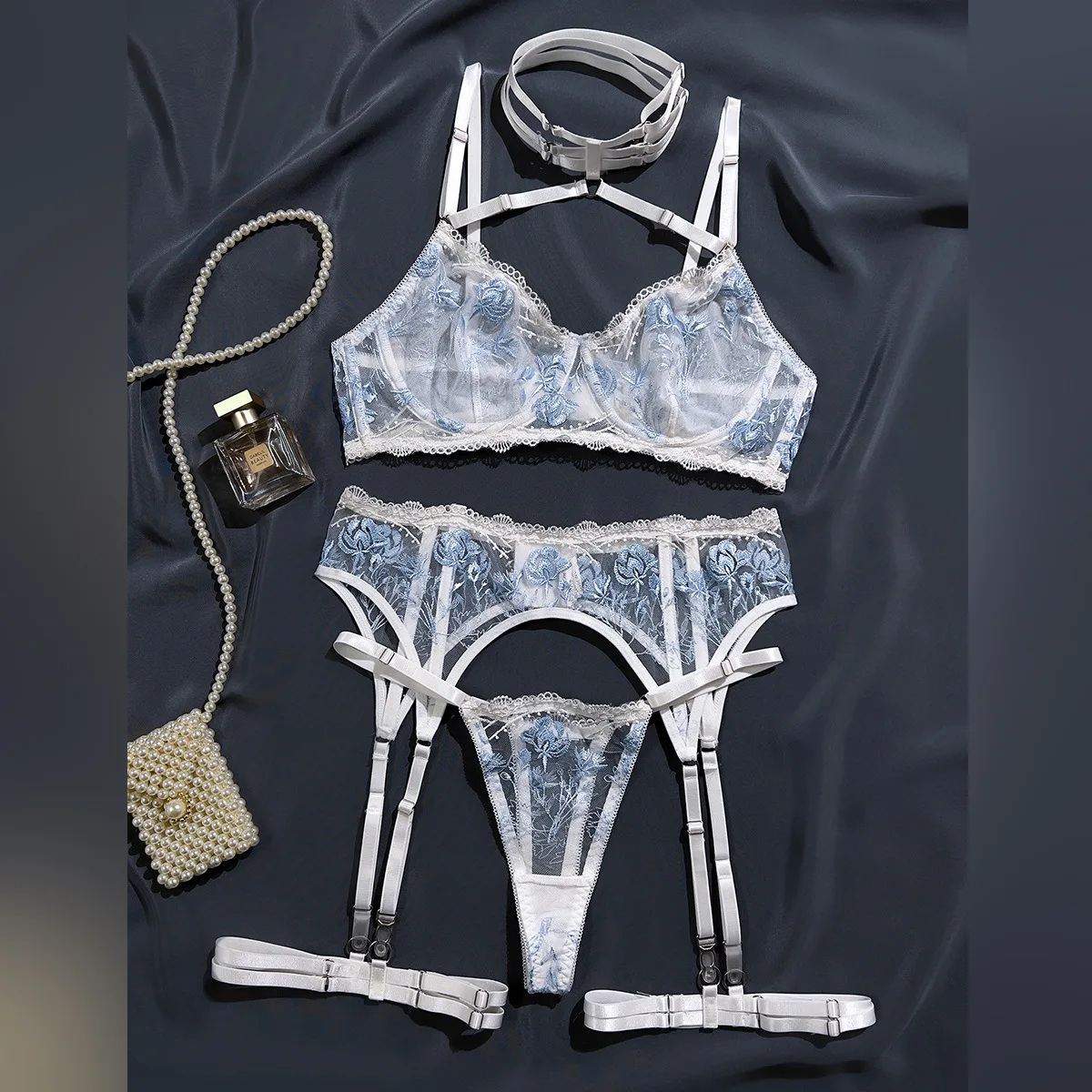 Women Sexy Lace Erotic Set Elegant Flower Embroidery Lingerie Bra Thong Set See Through Underwear Sexy Costumes
Women Sexy Lace Erotic Set Elegant Flower Embroidery Lingerie Bra Thong Set See Through Underwear Sexy Costumes