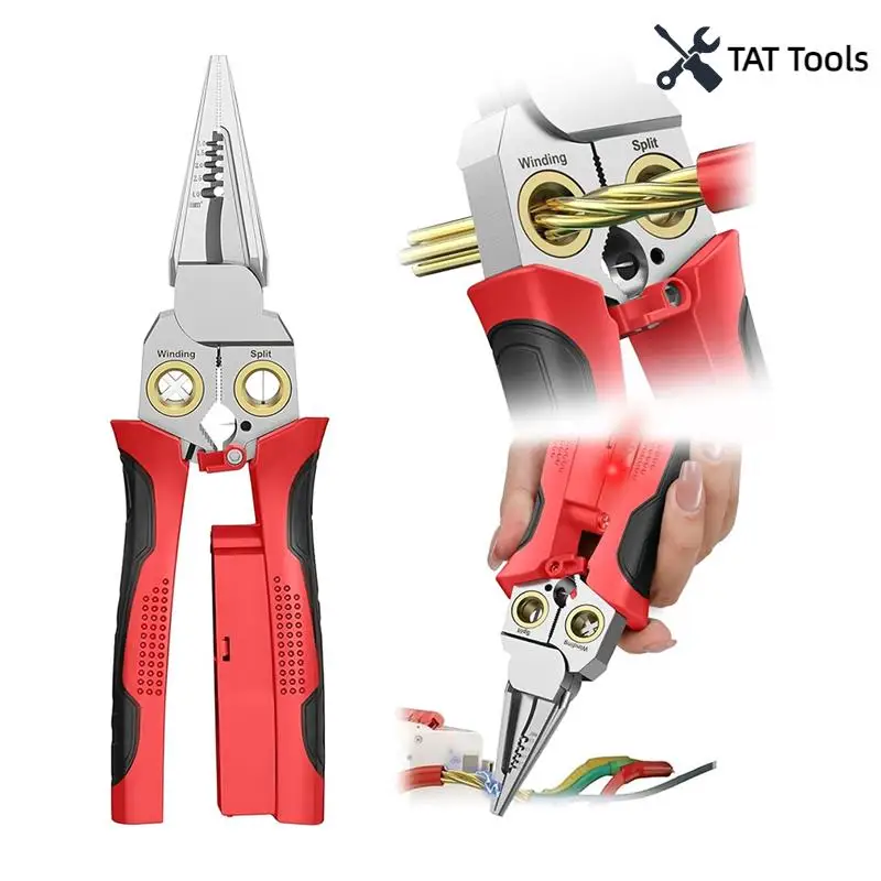 Multifunctional Wire Stripper Twister For Cutting And Pulling Wires,Cable Scissors,Voltage Tester Plier,12V To 250V Live
Multifunctional Wire Stripper Twister For Cutting And Pulling Wires,Cable Scissors,Voltage Tester Plier,12V To 250V Live