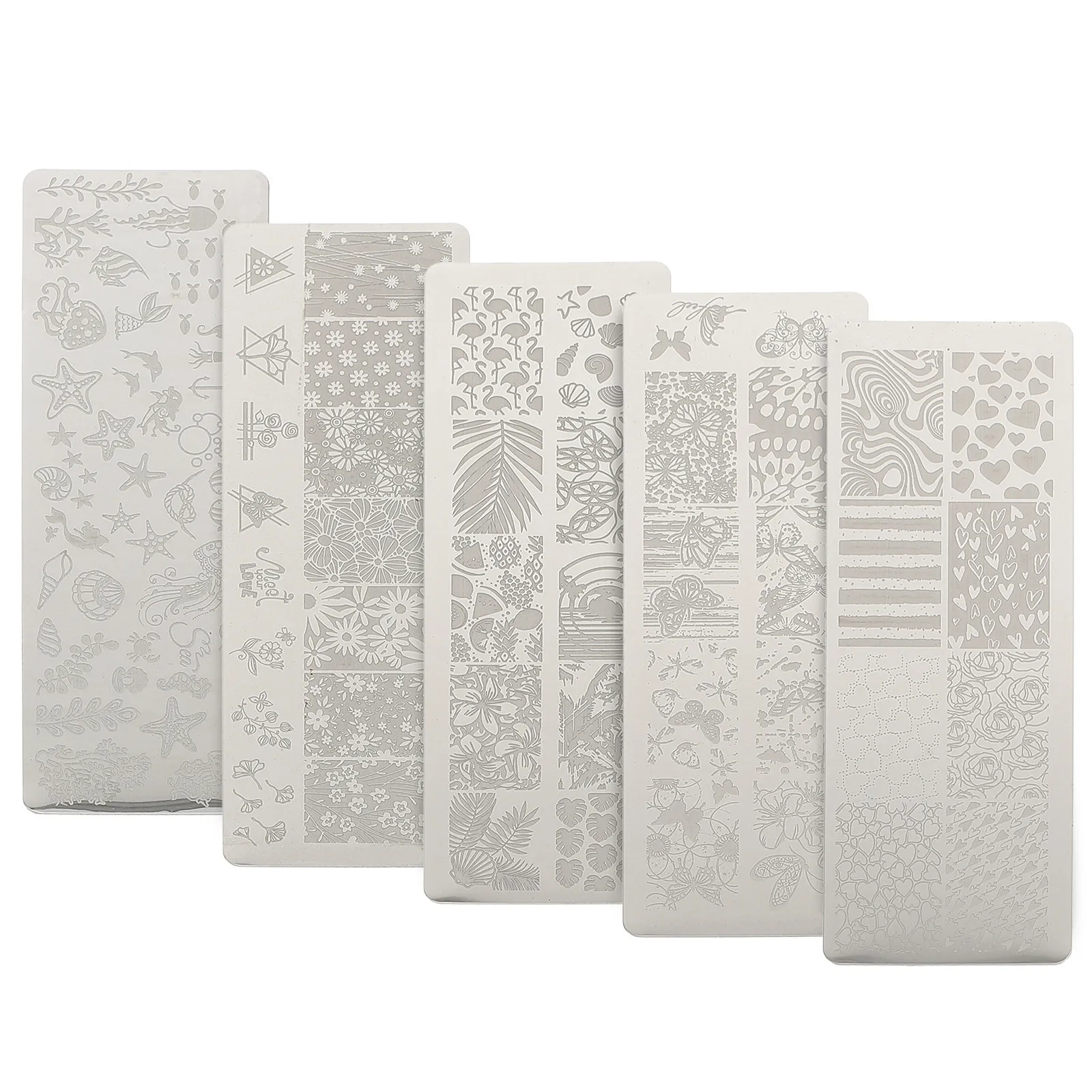 5 Pcs Nail Stencils for Art Polish Design Stamp Stamping Kit Stamper Plate Tool Plates
5 Pcs Nail Stencils for Art Polish Design Stamp Stamping Kit Stamper Plate Tool Plates
