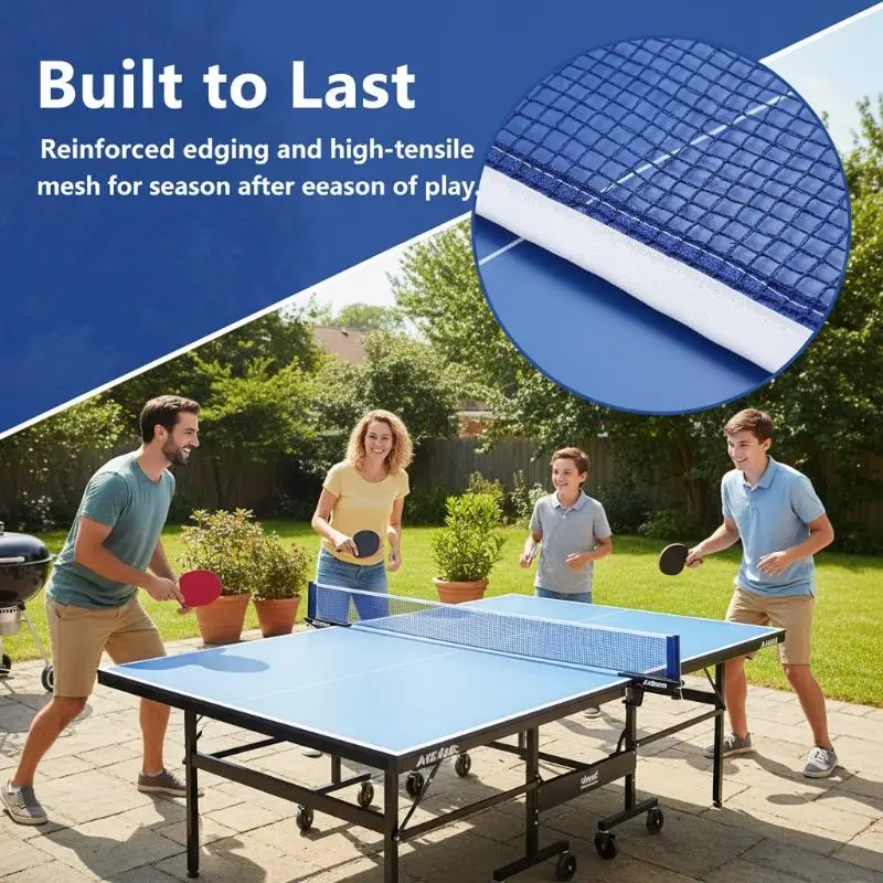 Sturdy Ping Pong Net Table Tennis Replacement Net for Indoor Outdoor Use Secure Fit Easy Assembly for Practice and Competition