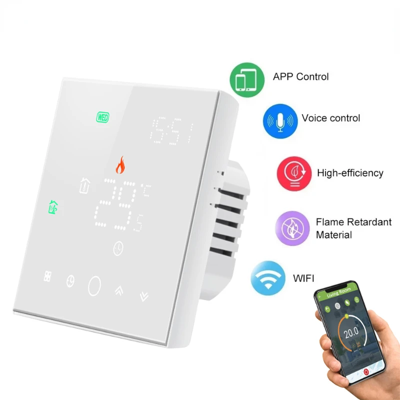 FOR Wifi Thermostat For Gas Boiler Heating Smart Room Temperature Controller 220V LED Screen Works With Alexa Google Home
FOR Wifi Thermostat For Gas Boiler Heating Smart Room Temperature Controller 220V LED Screen Works With Alexa Google Home