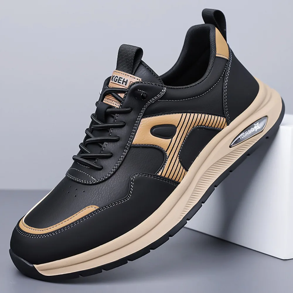 New Men's Cow Leather Casual Sports Shoes Lace-Up Designer Fashion Walking Sneakers Solid Color Sports Running Shoes for Man
New Men's Cow Leather Casual Sports Shoes Lace-Up Designer Fashion Walking Sneakers Solid Color Sports Running Shoes for Man