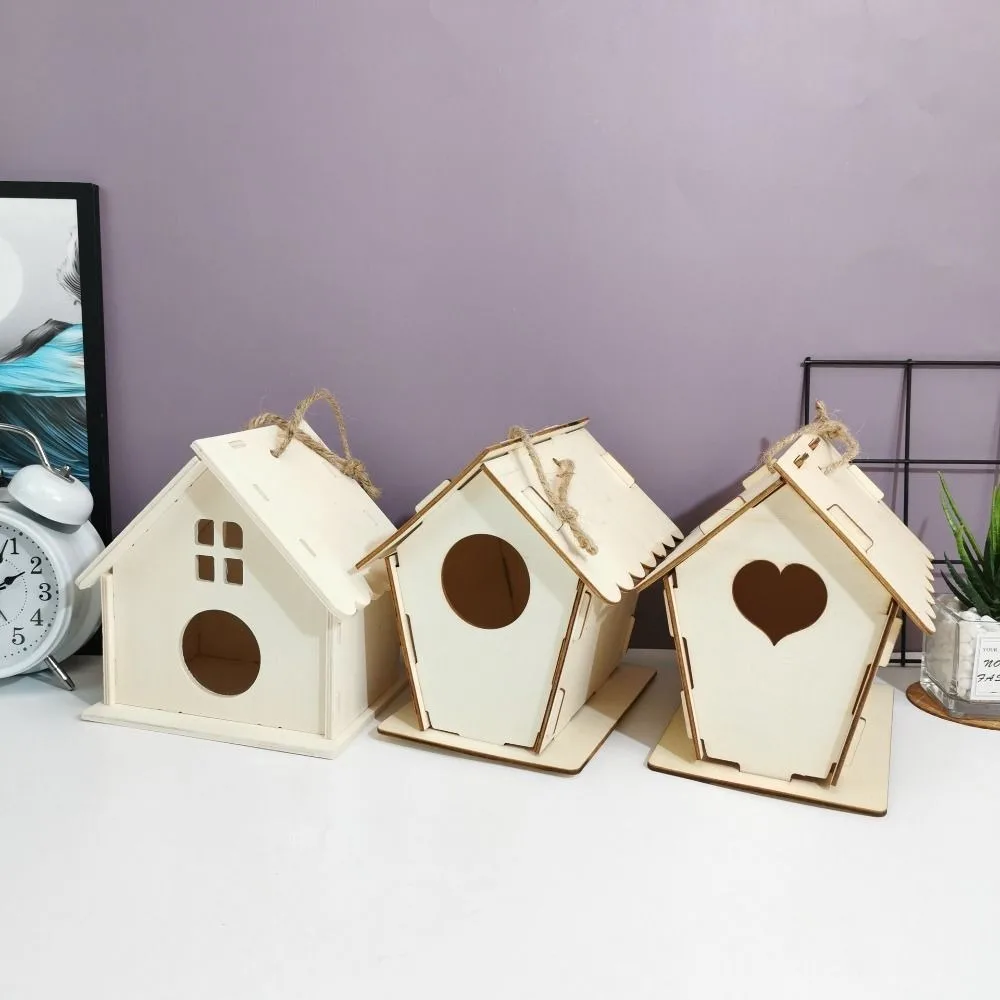 3pcs Home Crafts Wooden Bird Nest Minimalist Cartoon Bird House Hanging DIY Bird Feeder Cave
3pcs Home Crafts Wooden Bird Nest Minimalist Cartoon Bird House Hanging DIY Bird Feeder Cave