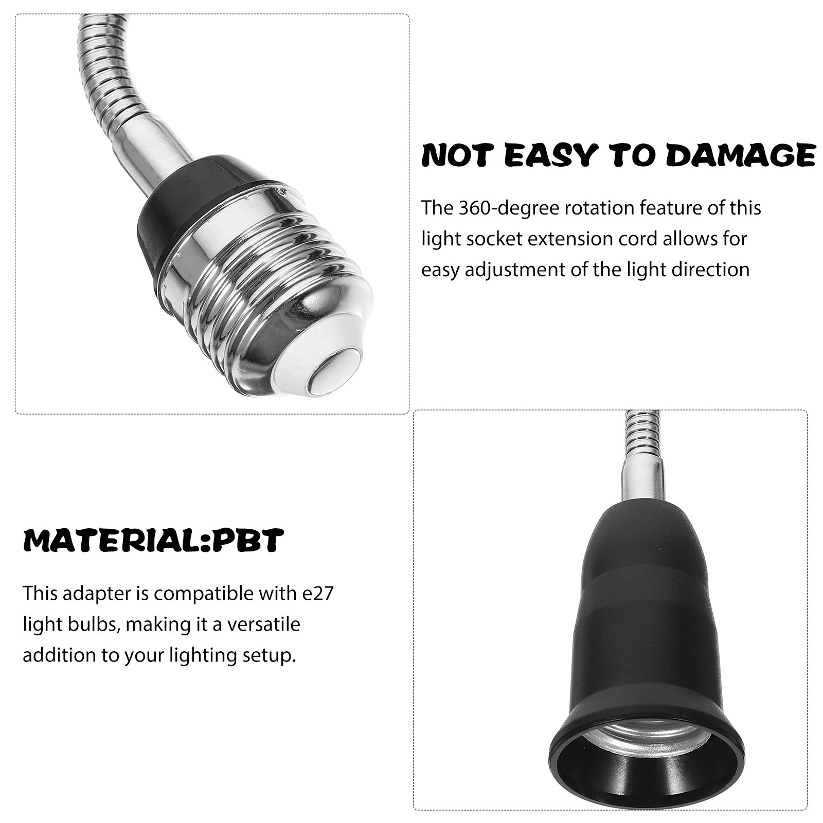 E27 Light Socket Adapter 360 Degree Rotatable Extender Bulb Holder Base E27 Socket Extension Cord Light Bulb Base
E27 Light Socket Adapter 360 Degree Rotatable Extender Bulb Holder Base E27 Socket Extension Cord Light Bulb Base