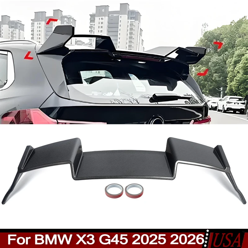 Rear Roof Trunk Spoiler Wing For BMW X3 G45 xDrive30 2025-2026 Carbon Fiber Look MP Style ABS Plastic Window Upper Trunk Splitter Lip
Rear Roof Trunk Spoiler Wing For BMW X3 G45 xDrive30 2025-2026 Carbon Fiber Look MP Style ABS Plastic Window Upper Trunk Splitter Lip
