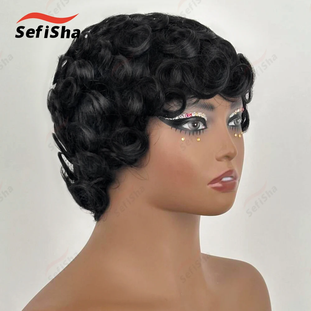 Short Curly Pixie Cut Wigs Human Hair For Black Women Short Pixie Cut Glueless Wigs Human Hair Wear and Go Full Machine Made Wig
Short Curly Pixie Cut Wigs Human Hair For Black Women Short Pixie Cut Glueless Wigs Human Hair Wear and Go Full Machine Made Wig