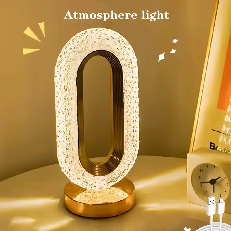 Bedroom bedside table lamp, rechargeable touch light, crystal modern oval lamp bedside table lamp, dormitory living room office
Bedroom bedside table lamp, rechargeable touch light, crystal modern oval lamp bedside table lamp, dormitory living room office