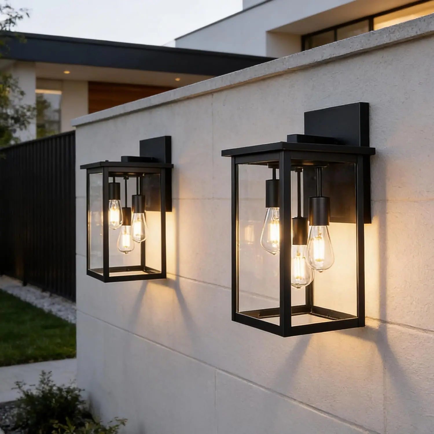 16.5" Large Outdoor Wall Light Fixture 2 Pack in Matte Black, 3 Light Modern Farmhouse Exterior Lighting Fixtures Wall L
16.5" Large Outdoor Wall Light Fixture 2 Pack in Matte Black, 3 Light Modern Farmhouse Exterior Lighting Fixtures Wall L